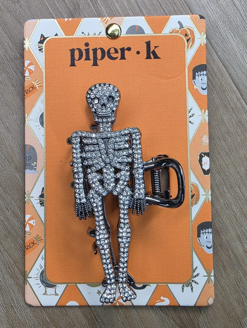 🔹️NWT Skeleton Shimmery Rhinestone Metal Claw Hair Clip